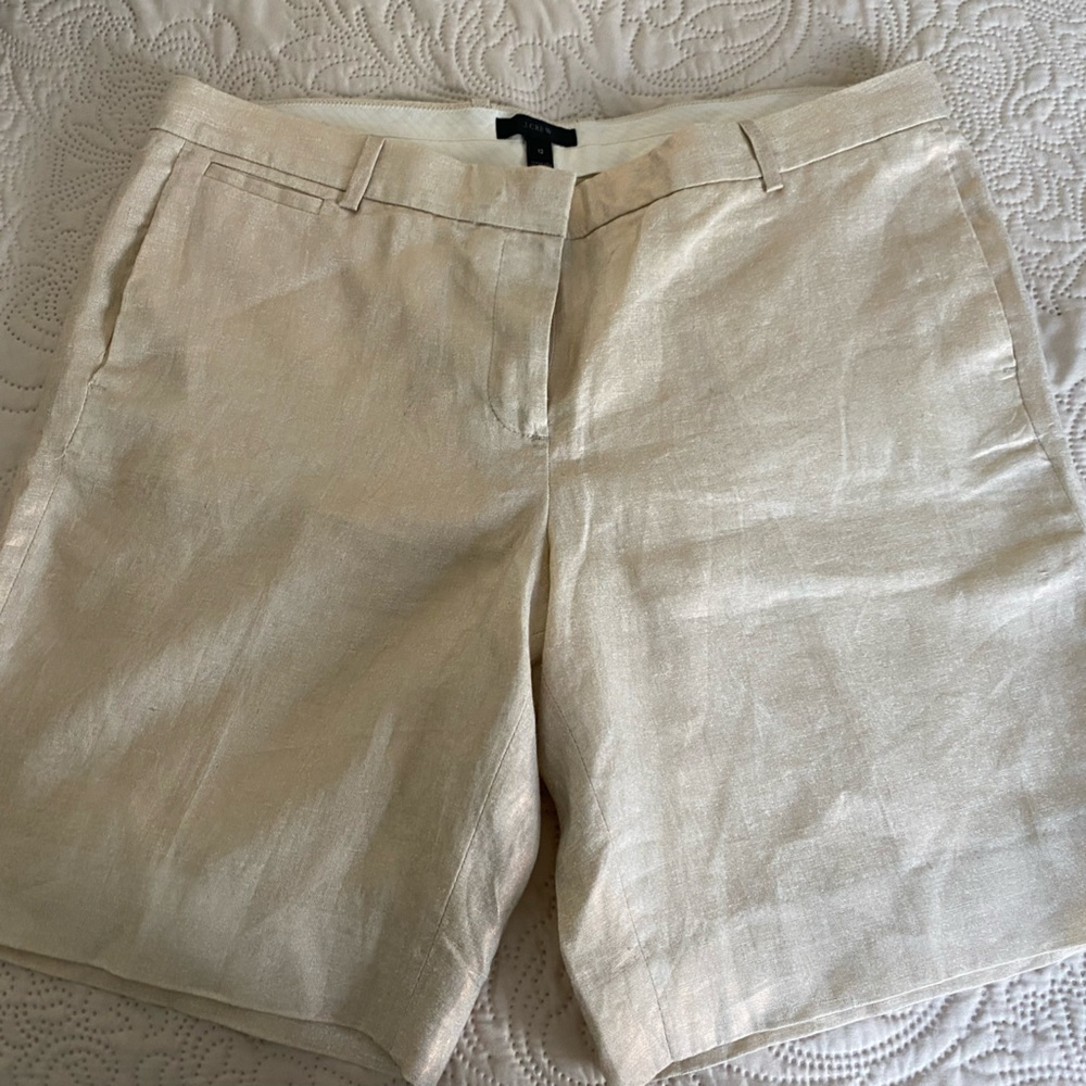 J.Crew Bermuda shorts in gold NWOT size 12